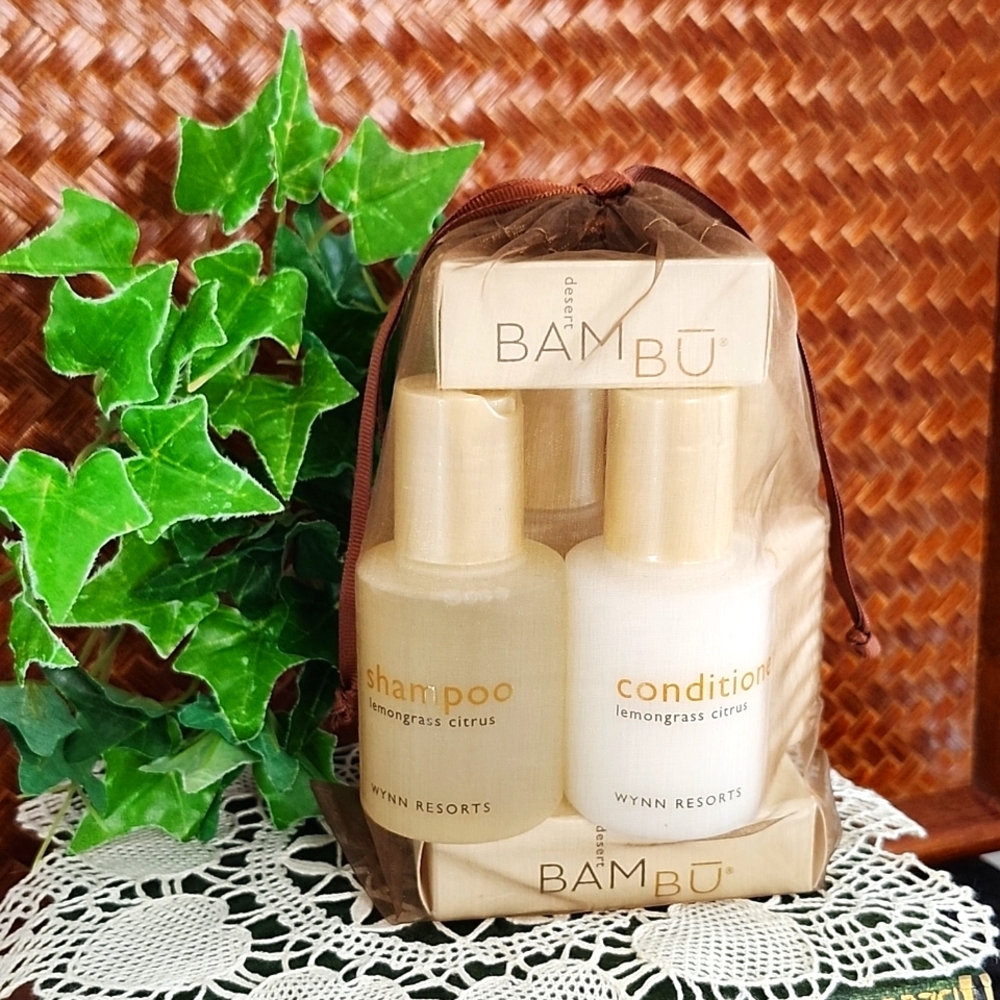 👉*NWT* 6PC DESERT BAMBU TRAVEL AMENITIES SET~LEMONGRASS CITRUS ~WYNN RESORTS